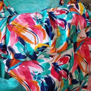 Colorful Plus size Tankini Top